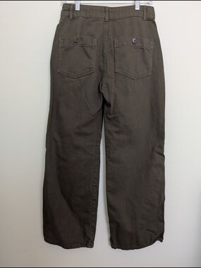 Reformation Marine Jeans Size 28 Army Green High Rise Relaxed Wide Leg